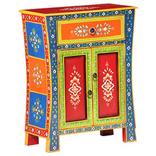 vidaXL Credenza Dipinta a Mano 60x30x75 cm in Legno Massello di Mango