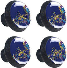 Jazz Trumpet Player Pomelli per Porta Set di 4 Pomelli per Mobili Manopole per Cassetti Cucina Armadio Vetro