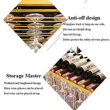 JHGJBJ Wine Rack Stile Moderno Vino impiccagione di Alta qualità del Supporto della cremagliera Bicchiere di Vino Verso Il Basso Upside Utilizzato in ristoranti, Bar, Case, ECC (Size : 100x30cm)