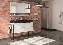 Allibert Mobili da Bagno Set Sottopensile 120 cm Lavandino Armadietto a Specchio Pre-assemblati