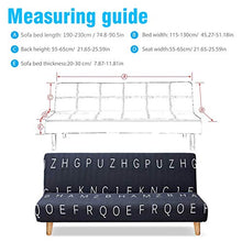 VanderHOME Copridivano Clic Clac Stretch Fodera per Divano Fodera per Cuscino futon Letto Copridivano Completo Pieghevole Senza Braccioli per Camera da Letto ABC 3 posti
