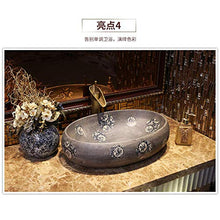 Lavabo da appoggio Ovale in Ceramica da Bagno in Porcellana