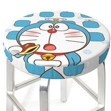 Doraemon - Coprisgabello rotondo per sedia da bar, lavabile, elastico, per sgabelli rotondi da 35,6 cm