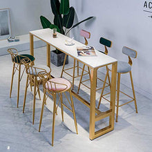 YS Sedia Sedia da Bar in Metallo, Sedia Dorata Cuscino in Flanella Home Breakfast Kitchen Counter Seat Adatto per Milk Tea Shop Coffee Shop,un ~ Verde