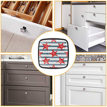 Stelle marine su uno sfondo a strisce Pomelli per Porta Set di 4 Pomelli per Mobili Manopole per Cassetti Cucina Armadio Vetro