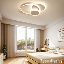 Plafoniera a LED, 39W Moderna Lampada da Soffitto in Alluminio Acrilico Rotondo, Telecomando Dimmerabile con Funzione di Memoria, Adatta per Soggiorno Camera da Letto Studio Plafoniere Φ52 * H6cm
