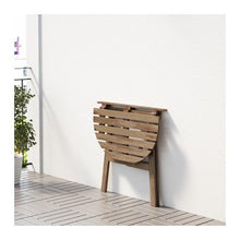 ASKHOLMEN - Tavolo allungabile da parete in acacia massiccio, 70 x 44 cm, colore: Marrone