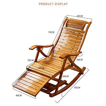 Iyom Zero Gravity, Sedie a Sdraio, Sedia da Campeggio, Lettino Prendisole, Sedia a Dondolo Pieghevole in Legno Balcone Sedia con Schienale Regolabile in bambù con poggiatesta e Massaggio ai Piedi