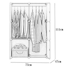 Locker Gitter Armadio Armadio 2-Hanging Archivi Rimovibili di Plastica Scaffali 6 Porte Abbigliamento Home Camera Blu 75X47X111CM MUMUJIN