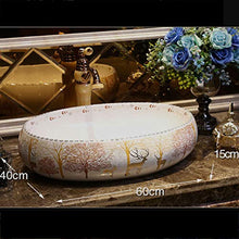 Lavabo Rettangolare da Bagno Retro Creative Jingdezhen Ceramic Hotel Lavabo Antiscivolo Lavabi (Dimensioni : E)
