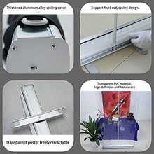 Scudo da Starnuto Portatile, Banner Roll Up Trasparente Portatile, Montaggio Facile e Veloce, Lega di Alluminio, 5 Dimensioni