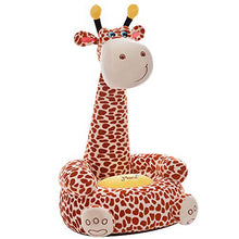 Divano per bambini Supporto per poltrona per animali Seggiolino per l'apprendimento Seduto Cuscino per sedia morbida Regalo per bambini (Giraffa gialla)