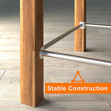 Interbuild, tavolo da bar Chicago in vero legno, 75 cm + 2 sedie da bar