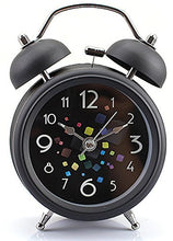 SaySure - Metal Magic Cube Style Double Bell Desk Table Alarm Clock 3"