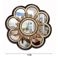 Specchio di Bellezza Rotondo Francese Europeo per Trucco HD, Semplice Decorazione da Parete per Bagno da Appendere al Sole