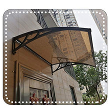 HHYK Front Back Patio Portico Outdoor Shade Sun Rain Cover Brown Durable, Multi-Size (Size : 80CM X 60CM)