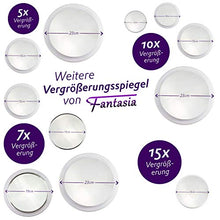 Fantasia 1355 Specchietto con 2 ventose, ingrandimento 5x, in plastica, ø 15 cm
