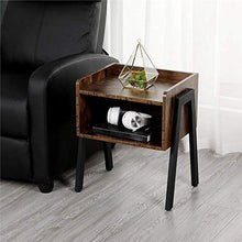 Yaheetech Set di 2 Comodini Camera da Letto Comodino da Notte Tavolino Impilabile Industriale Tavolino da Divano Vintage con Scomparto da SalottoTavolini Marrone Rustico 46 x 33 x 53 cm