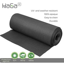 Haga® - Telo protettivo per balcone, in rattan sintetico, 0,9 m, colore: Nero