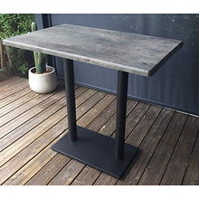 Mathi Design - Tavolino alto effetto cemento, colore: Grigio