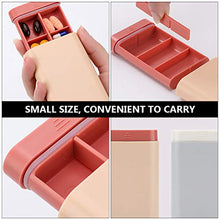 DOITOOL - Contenitore per pillole rimovibile con 6 griglie per pillole, portatile, mini portapillole