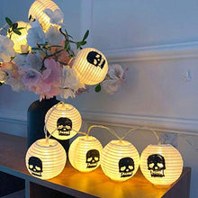 ARTFFEL Vola 2pcs Skull luci della Stringa LED Scheletro Spider Lanterna di Carta String Lights Decorazioni di Halloween puntello for Feste di Halloween .Compleanno