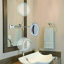 Specchio da Bagno con Ventosa Specchio da Trucco a Specchio Angolo di Rotazione a 360 ° Specchio antiappannamento 10x Asta di ingrandimento Lunghezza 26 cm Specchio da Bagno a LED