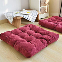 LIUDADA Cuscino per sedia da esterni, cuscino per interni Tatami morbido per sedia da giardino, 55 × 55 cm (rosso)