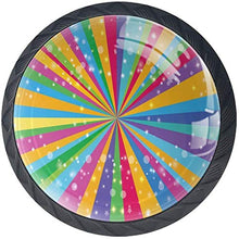 Felice diffusione arcobaleno colorato Pomelli per Porta Set di 4 Pomelli per Mobili Manopole per Cassetti Cucina Armadio Vetro