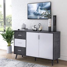 Q-HL Comodino Armadio di Stoccaggio Credenza Armadio Multiuso per Soggiorno, Camera da Letto, Corridoio Bianco E Grigio