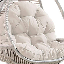 Cuscino per sedia a dondolo, cuscino per sedia a dondolo, cuscino per sedia a dondolo, in vimini rattan, a forma di uovo, per casa, giardino, sedia non inclusa (bianco)