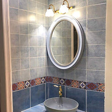 AJH Specchi da Bagno Specchio da Parete Specchio per Trucco da Trucco Specchio da Bagno a Parete Specchio da Bagno Ovale con Cornice in ABS Specchio Decorativo impermeabi