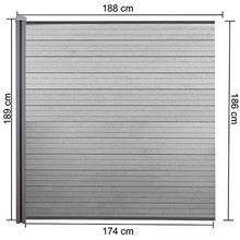 Mendler Pannello supplementare frangivento Privacy Sarthe WPC 188cm Grigio