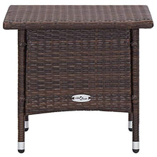 SKM Set Divani da Giardino 3 pz con Cuscini in Polyrattan Marrone (31.2kg)