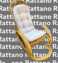 Sedia a dondolo XXL in rattan miele, montaggio non necessario, pronta da montare
