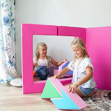 millybo Divano da gioco 4 in 1, divano per bambini, puzzle per la cameretta dei bambini, materasso da gioco per la cameretta dei bambini, cuscino imbottito (rosa/rosa)