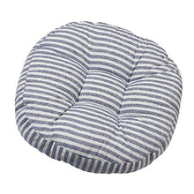 FLAMEER Tatami Pad Chair Coprisedili Cuscini per Mobili da Giardino Rotondi - Strisce Blu