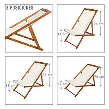 Aktive 61027 Sdraio Pieghevole in Legno Acacia Garden 59x100x94 cm
