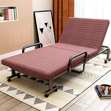 XJAXY Letto Pieghevole Portatile Singolo Sleeper Bed W/Ruote per Il Campeggio Ufficio Nap, Ospite Regolabile Letto Divano Letto, Multi-Function Convertibile Sleeper Bed