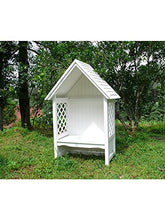 Panca filosofica Vino in legno massiccio di mogano, bianco