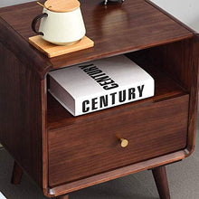 HYY-YY comodino con 1 cassetto-comodino con gambe in legno tornito 1 ripiano comodino per camera da letto comodini (colore : marrone, dimensioni: 35 x 45 x 50 cm)