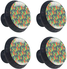 Frutta Verde Guava Pattern Dolce Pomelli per Porta Set di 4 Pomelli per Mobili Manopole per Cassetti Cucina Armadio Vetro