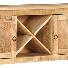 vidaXL Credenza 120x30x76 cm in Legno di Mango Grezzo