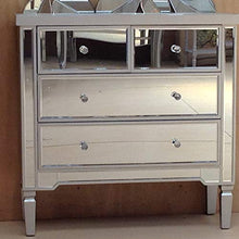 Port de Soller Furntiure Valetta - Cassettiera con 4 cassetti, colore: Argento