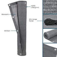 COFFEE CAT Copertura per Schermo Privacy per Balcone UV (Venduto al Metro) - Rete in 1.3 Metri di Larghezza, Resistente alle Intemperie, Copertura per Balcone A Bassa visibilità - Grigio