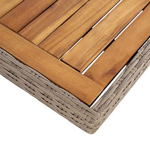 SKM Set da Pranzo da Giardino 11 pz in Polyrattan