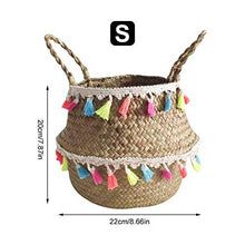 winnerruby - Cesto per la Biancheria, Realizzato a Mano, Tessuto di alghe, per Biancheria, Picnic, Vaso di Fiori e Borsa da Spiaggia, S/M/L 220 X 220 X 200 Mm