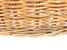 Beliani Letto Tondo da Esterno in Rattan Legno Chiaro Naturale Kallithea