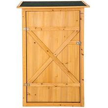 TecTake 402200 Armadio da Giardino 75x56x118 cm, Resistente con Tetto Piano, Marrone