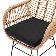 Casaria Set da Balcone Tavolo 2 Sedie Salottino Arredo Giardino Look Naturale Bambu Terrazza con Cuscini